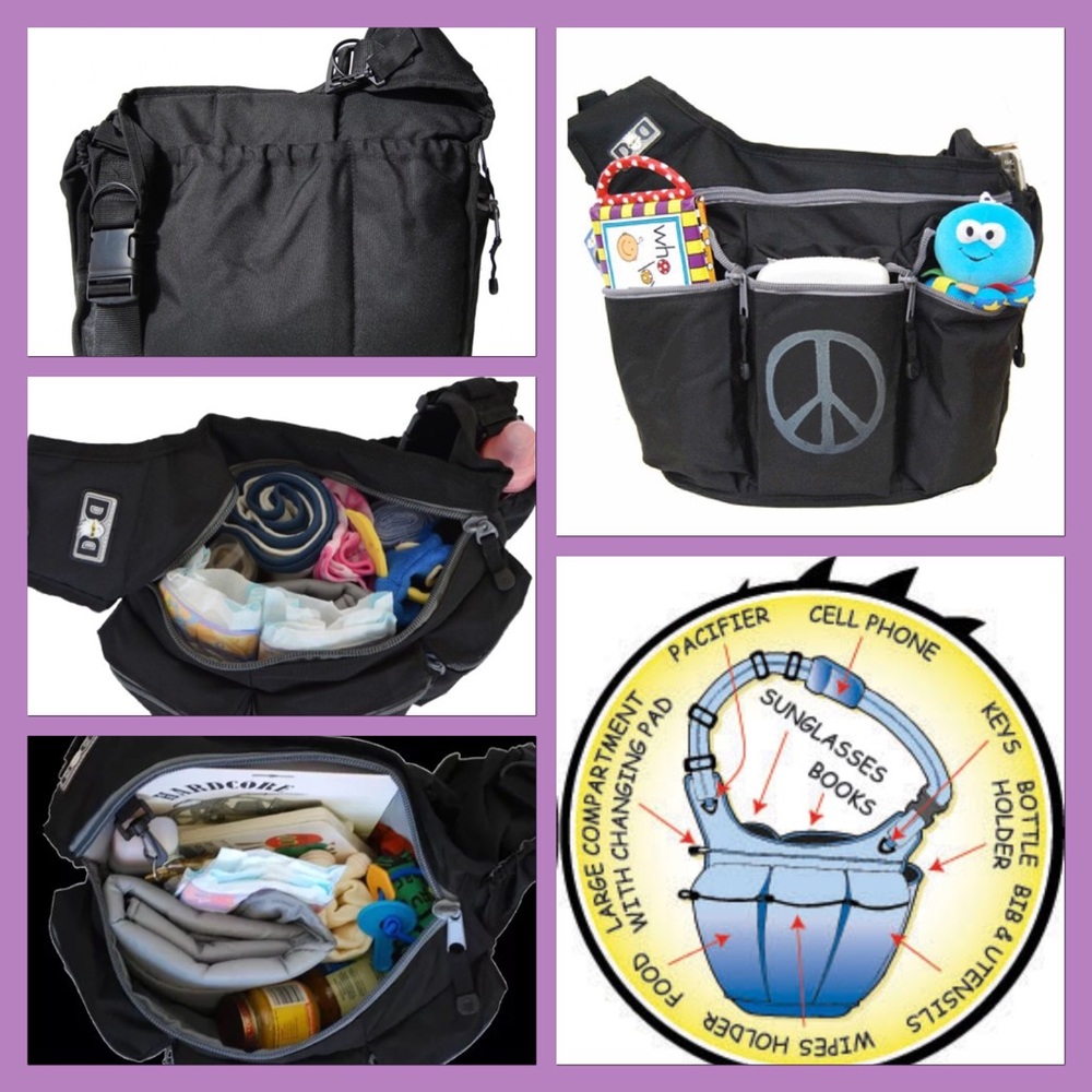 COPY - Diaper Dude Peace Bag (Black)